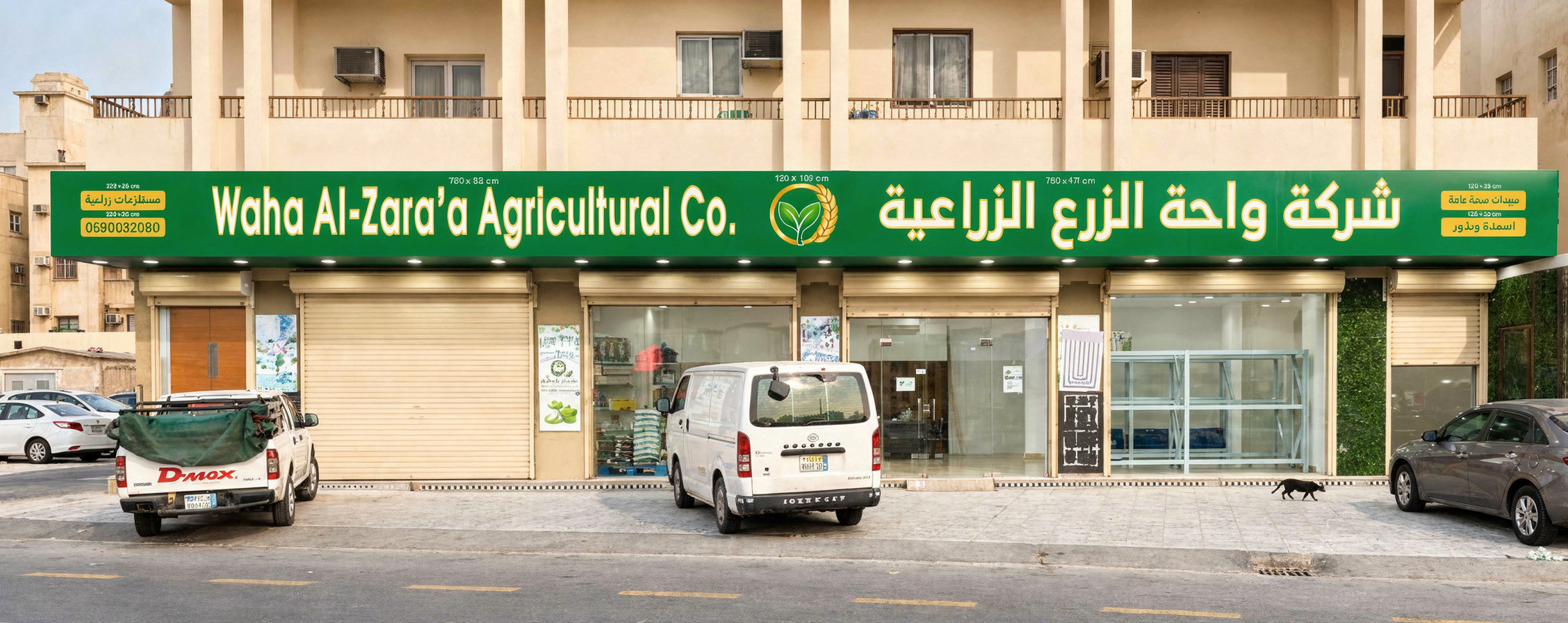 جلو ساين للدعاية والاعلان جدة - لوحة حروف بارزة مضيئة على واجهة محل تجاري